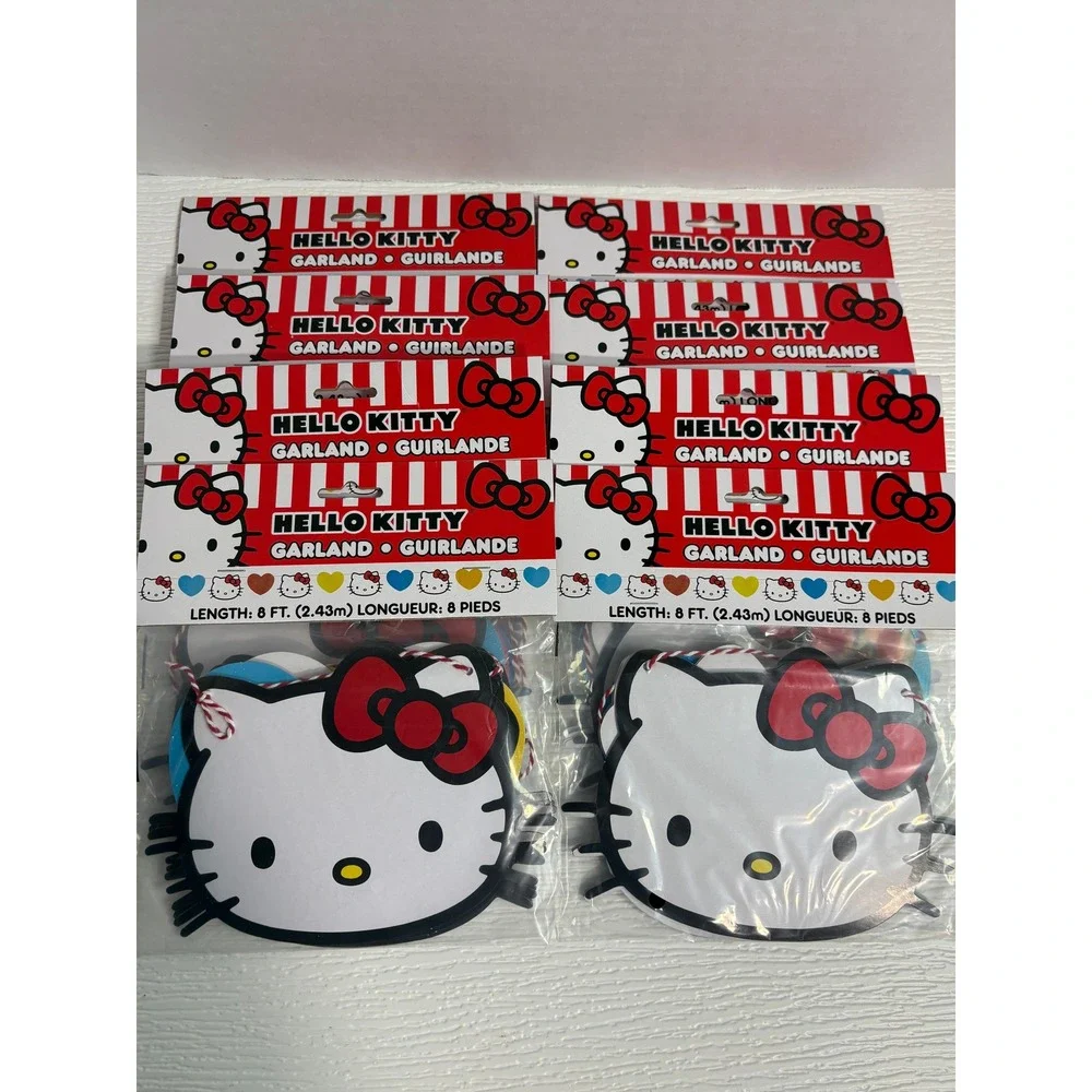 Sanrio Hello Kitty Decorative Party Garland 8ft Banner SET OF 8 - New S0150